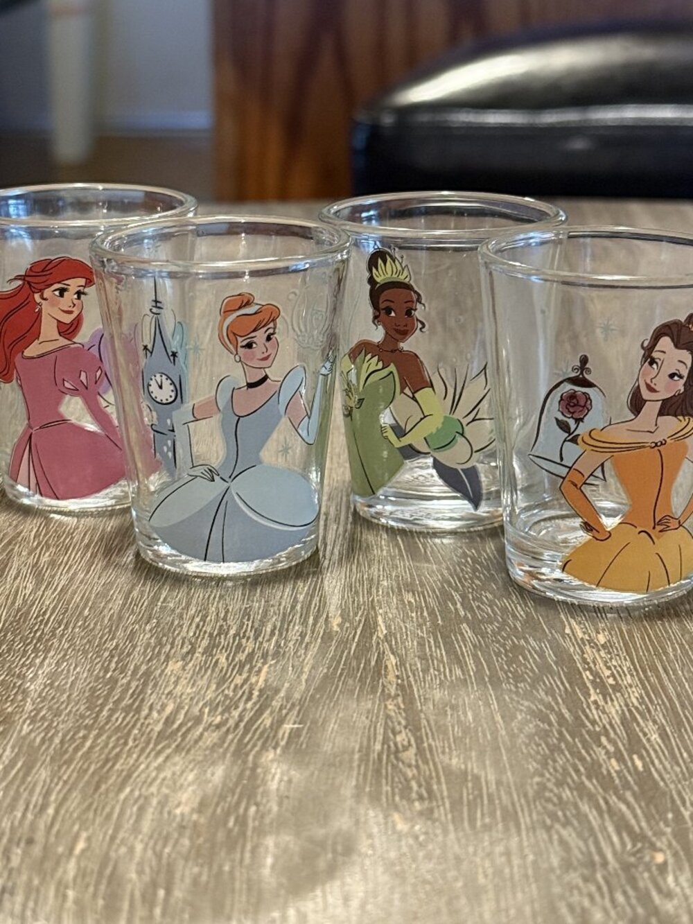 Disney Princess Silver Buffalo 4-pack Mini Glass Set
